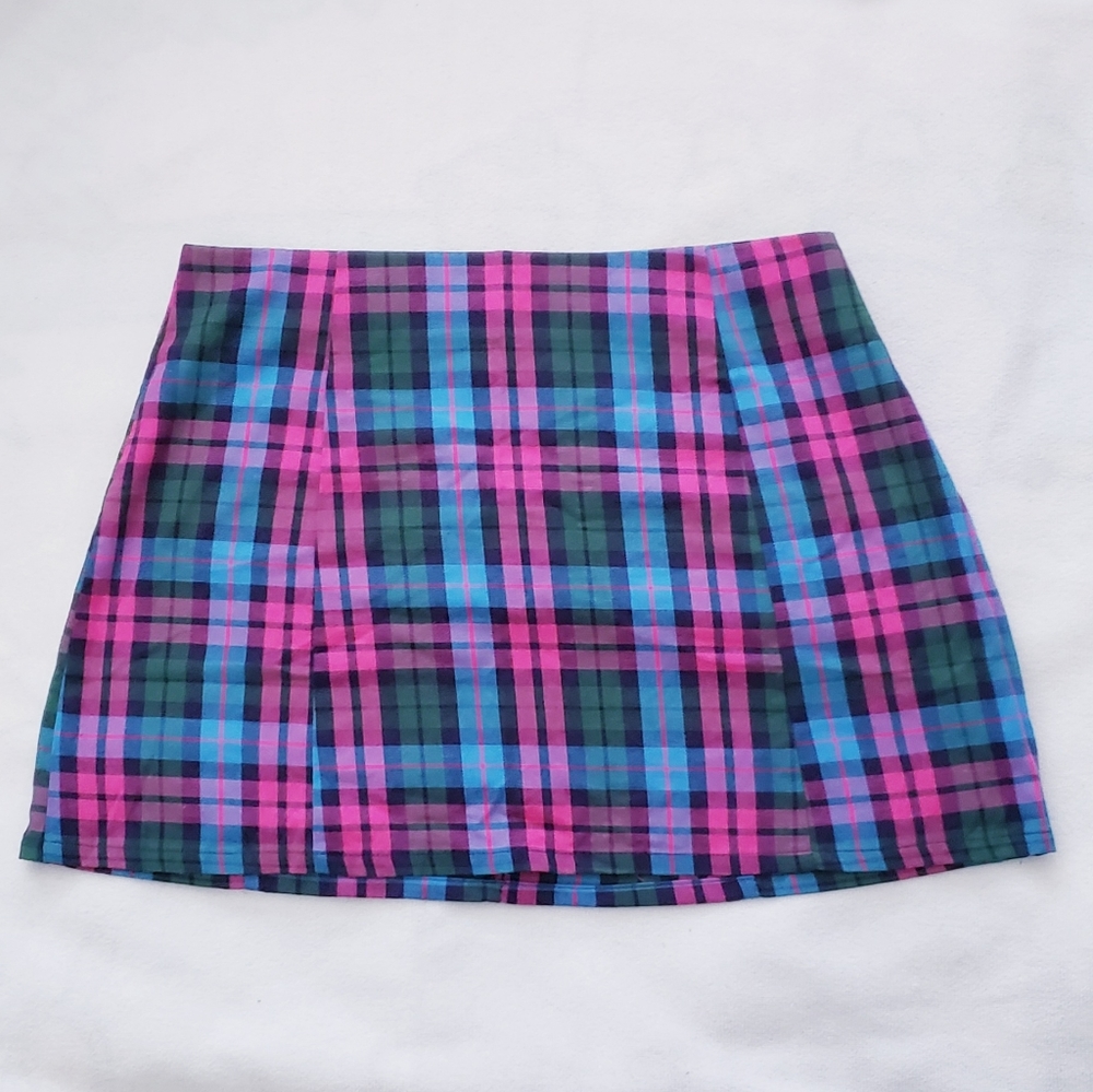 Urban Outfitters Renewal Piece Plaid Multicolored Skirt